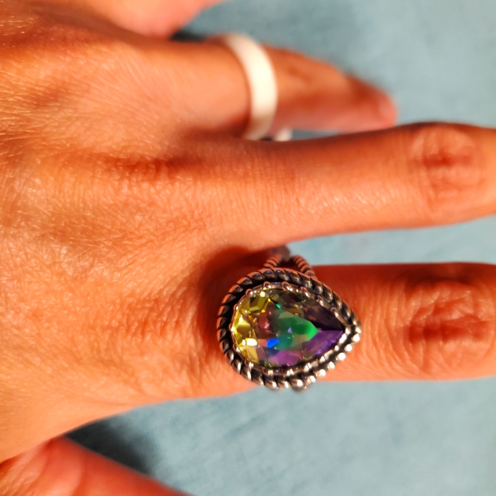 Ava Ro sterling silver Swarovski ring 7